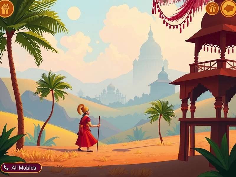 Ginger Wanderlust India gameplay screenshot showing character exploring Indian landscape